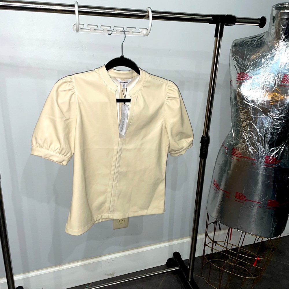 Faux leather Steve Madden blouse